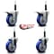 Service Caster 4'' Blue Poly Swivel 3/4'' Expanding Stem Caster Set 2 Total Lock Brakes, 4PK SCC-EXTTL20S414-PPUB-BLUE-2-S-2-34 - alternate 5